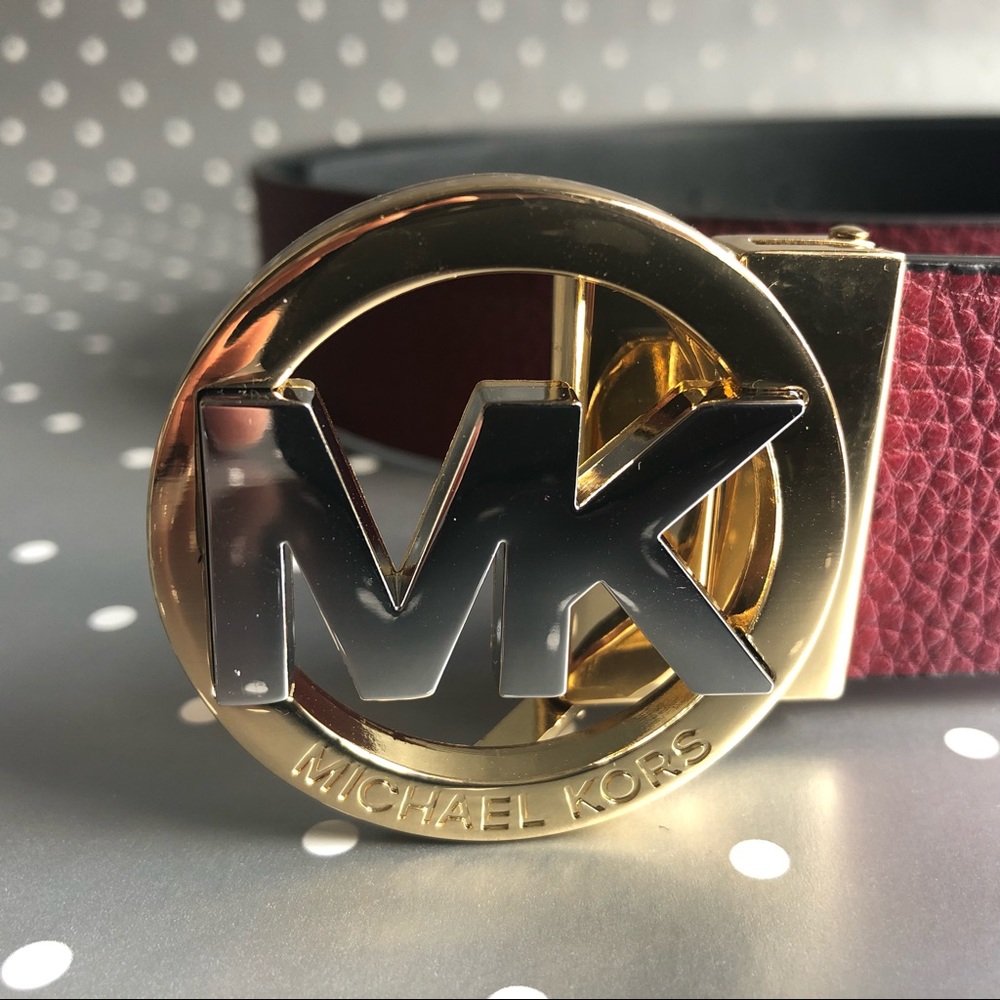 Michael Kors reversible belt burgundy/black size L - Picture 2 of 8